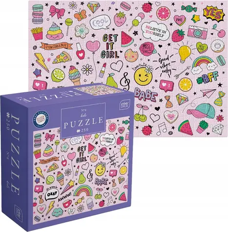 INTERDRUK Puzzle so samolepkami Ikony / 250 dielikov / rozmer 48 × 33 cm