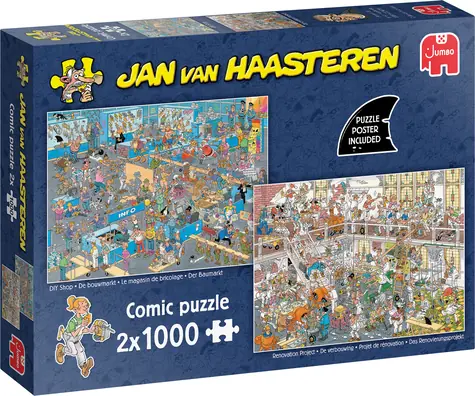 JUMBO Puzzle JvH Renovácia a DIY obchod / 2× 1000 dielikov / od 15 rokov