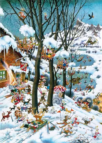 HEYE Puzzle Paradise: V zime / 1000 dielikov / 50 x 70 cm