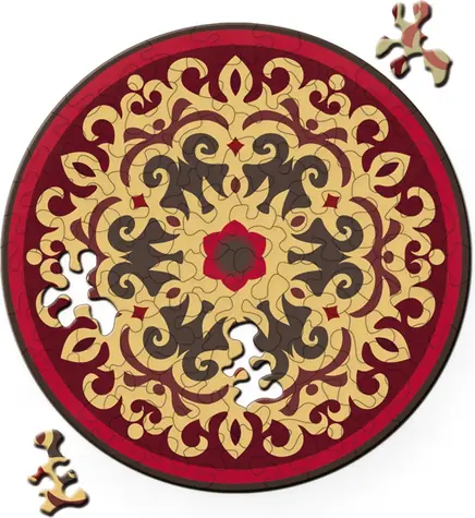 CURIOSI Puzzle Double: Ruže / 88 dielikov / obojstranné / drevené