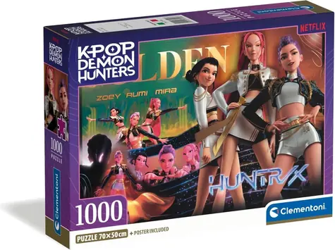 Clementoni Puzzle K-Pop: Lovkyňa démonov: Huntrix / 1000 dielikov / 70 x 50 cm