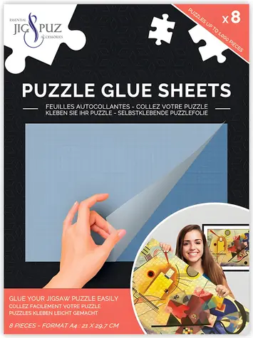 JIG&PUZ Lepiaca fólia na puzzle / 8 listov / 29,7 × 21 cm / na 1000 dielikov