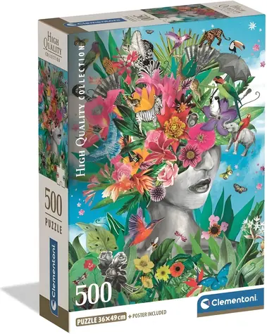 Clementoni Puzzle Hlava v džungli / 500 dielikov / od 14 rokov