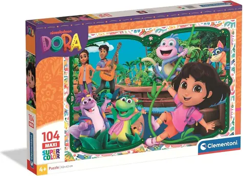 Clementoni Puzzle Dora prieskumnice MAXI / 104 dielikov / od 4 rokov