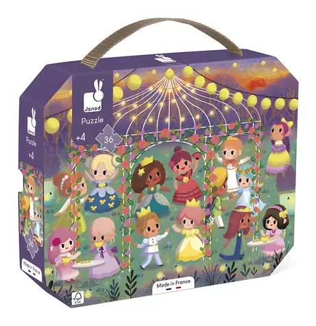 JANOD Puzzle v kufríku Princezné / 36 dielikov / 50 x 40 cm