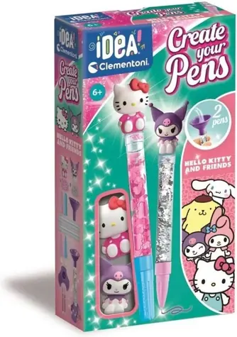 Clementoni IDEA Kreatívna súprava na výrobu pier Hello Kitty a Kuromi / od 6 rokov