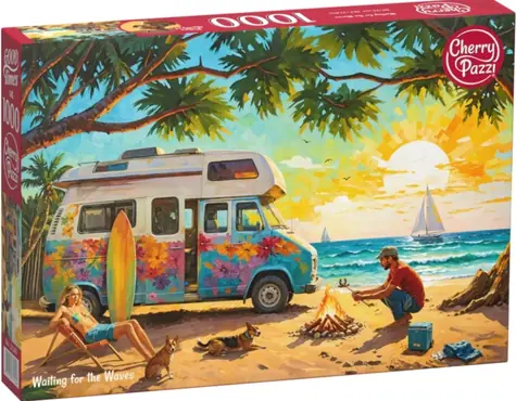Cherry PAZZI Puzzle Čakanie na vlny / 1000 dielikov / 70 x 50 cm