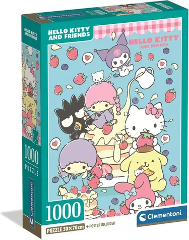 Clementoni Puzzle Hello Kitty a priatelia / 1000 dielikov / od 14 rokov
