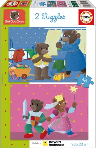 Educa Puzzle Petit Ours Brun / 2x48 dielikov