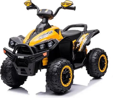 CHIPOLINO Elektrické vozítko Štvorkolka ATV Speed žltá / 2x 35 W / Li- ION 10,8 V/5Ah / do 4,3 km/h / svetla a hudba