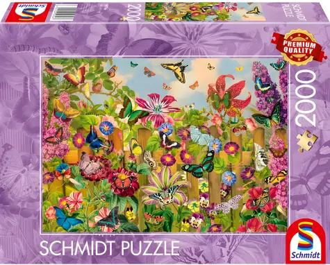 Schmidt Puzzle Očarujúce motýlia záhrada / 2000 dielikov / od 14 rokov