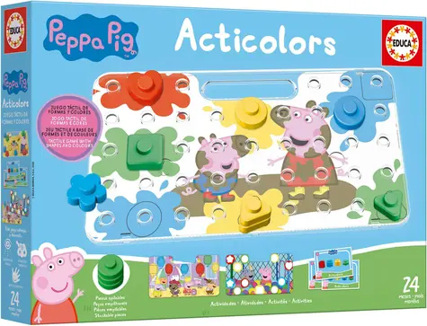 Educa Skladačka Acticolors Farby a tvary Prasiatko Peppa / 44 dielikov / od 2 rokov
