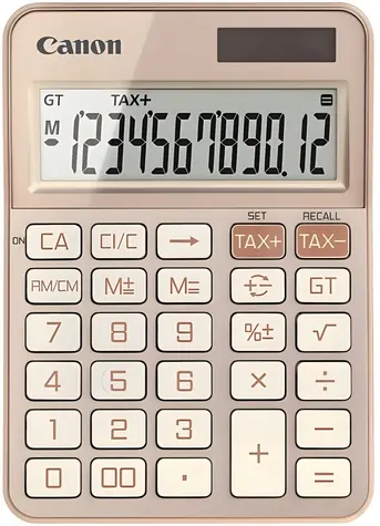 Canon KS-125KB-RG ružovo zlatá / Kalkulačka / 12miestna / solárne a batériové napájanie