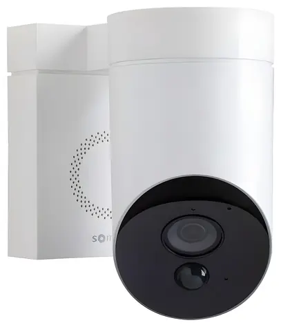 Somfy V2 biela / Vonkajšia bezpečnostná kamera / FullHD 1080p / Wi-Fi / Nočné videnie 8 m / Siréna 110 dB / IP54