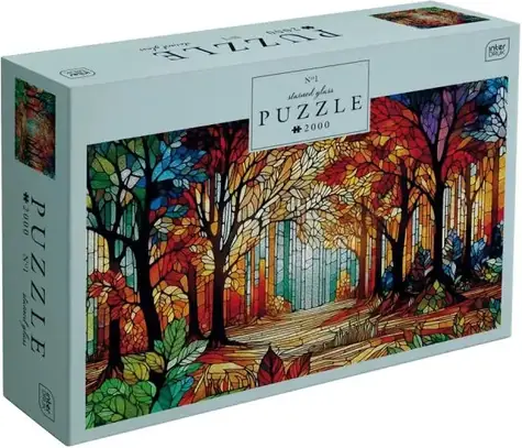 INTERDRUK Puzzle Stained Glass 1: Les / 2000 dielikov / 96 × 68 cm