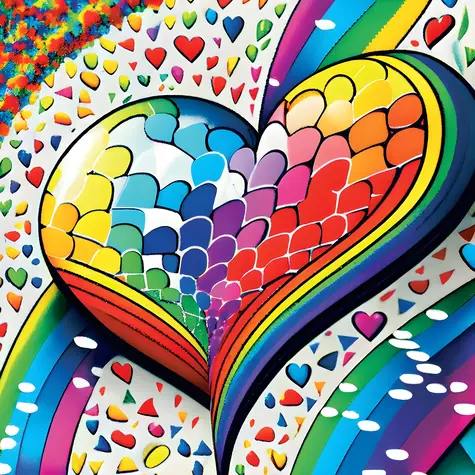 YAZZ Puzzle Mozaikové srdce / 1023 dielikov / 60 x 60 cm