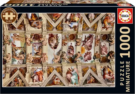 Educa Miniatúrne puzzle Sixtínska kaplnka / 1000 dielikov