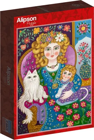 ALIPSON Puzzle Dáma so zlatými vlasmi / 1000 dielikov / 47,8 x 68 cm