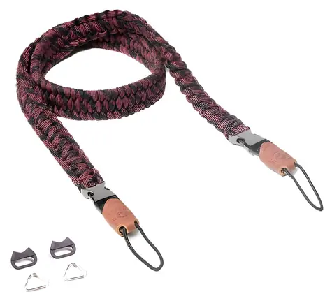 C-ROPE Traveler Red Dots / Popruh na fotoaparát / Paracord / dĺžka 100 cm / nosnosť 40 kg