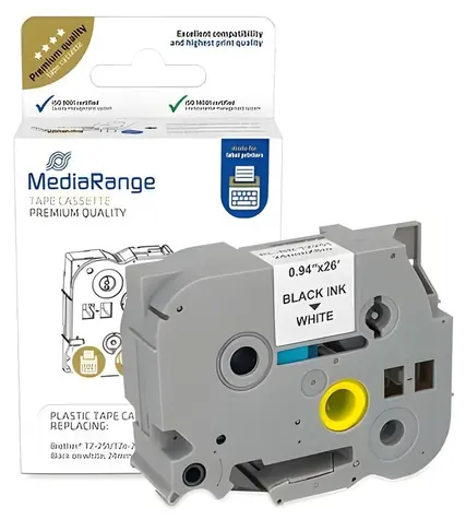 MediaRange páska pre Brother TZ-251/TZe-251 / Kazeta s páskou / biely podklad / čierna tlač / 24 mm / 8 m