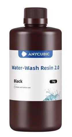 Anycubic UV Water Washable 2.0 čierna 1 kg / UV živica - tekutý tlačový materiál / 365-405 nm