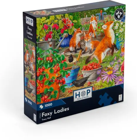 HOP Puzzle Líščie dámy / 1000 dielikov / nepravidelné dieliky / plagát A3