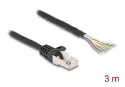 DeLock Kábel RJ-50 (M) - otvorené konce 3 m čierna / Kábel / S/FTP / 26 AWG