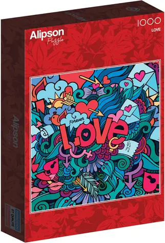 ALIPSON Štvorcové puzzle Láska / 1000 dielikov / 63,5 x 63,5 cm