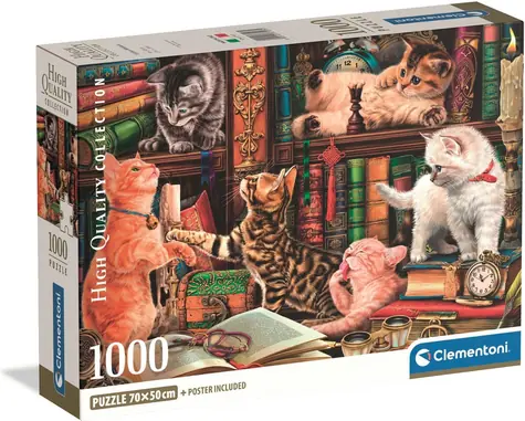 Clementoni Puzzle Zvedavé fúzy / 1000 dielikov / od 14 rokov