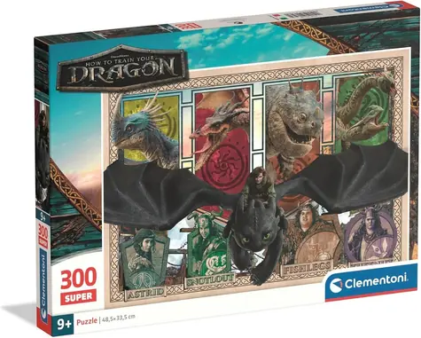 Clementoni Puzzle Ako vycvičiť draka SUPER / 300 dielikov / od 9 rokov