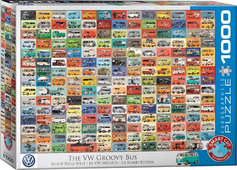 EUROGRAPHICS Puzzle VW Groovy Bus / 1000 dielikov / 67,6 × 48,9 cm
