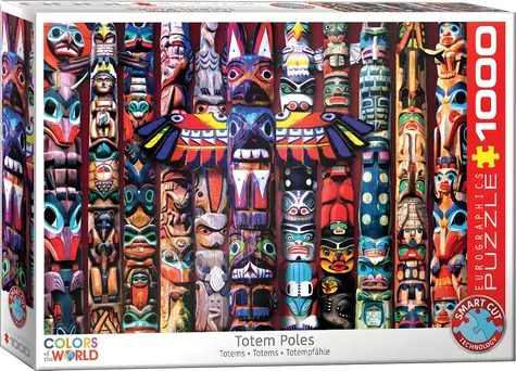 EUROGRAPHICS Puzzle Indiánske totemy / 1000 dielikov / 68 x 48 cm
