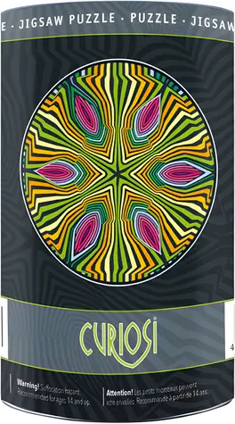 CURIOSI Puzzle Double: Hippie / 88 dielikov / obojstranné / drevené