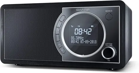 Sharp DR-450 čierna / Prenosné rádio / 6W / DAB+/FM / Bluetooth 4.2 / LCD displej