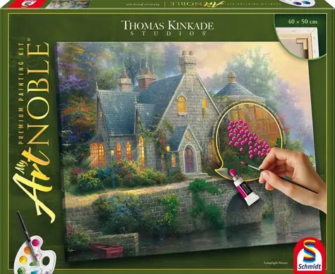Schmidt SPIELE Maľovanie akrylom Thomas Kinkade: Lamplight Manor / My ArtNOBLE / Plátno 40 x 50 cm