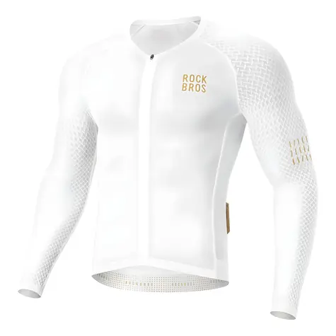 ROCKBROS Cyklistický dres YDCX008 Diamond biela, vel. XXL / Dlhý rukáv