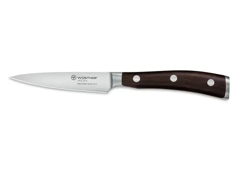 Wüsthof IKON Nôž špikovací 9 cm / Špikovací nôž / Rukoväť Grenadill / Trojito nitovaná rukoväť