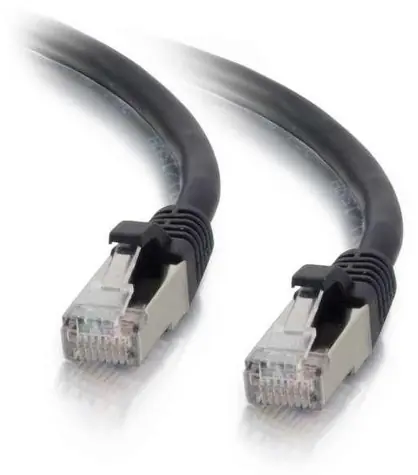Mercodan Cat6a S/FTP 15 m čierna / Patch kábel / RJ-45 / 10 Gbit/s