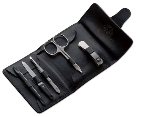 Boker Classic Manikúrna sada / Sada na manikúru / 5 ks / kožené púzdro
