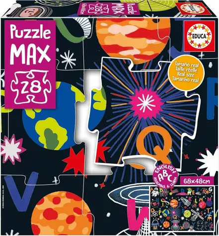 Educa Puzzle Vesmírna abeceda / 28 dielikov / 68 x 48 cm