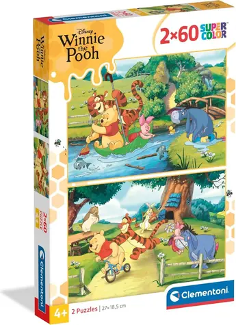 Clementoni Puzzle Medvedík Pú / 2x60 dielikov
