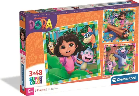 Clementoni Puzzle Dora prieskumnice / 3x48 dielikov / od 5 rokov