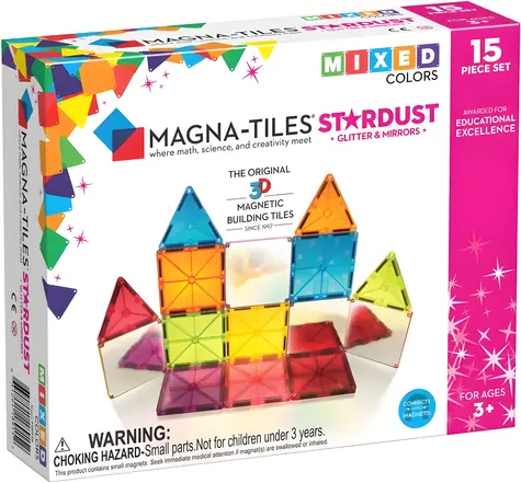 MAGNA-TILES Magnetická stavebnica Hviezdny prach / 15 dielikov