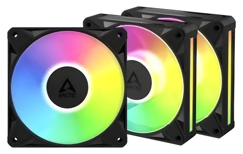 ARCTIC BioniX P12 A-RGB čierna 3 ks / Ventilátor / 120 mm / A-RGB / Daisy-chain