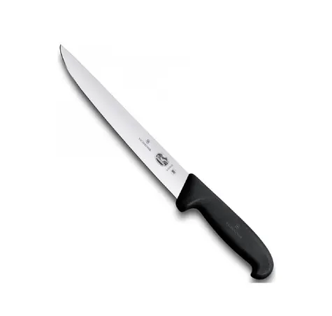 VICTORINOX Fibrox čierna / Vykrvovací nôž / 25 cm / hladké ostrie