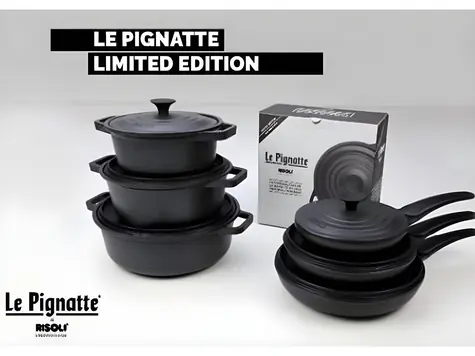 Risoli LE PIGNATTE / Hrniec s pokrievkou / liaty hliník / nepriľnavý povrch / 28 cm / 4,5 l / indukcia