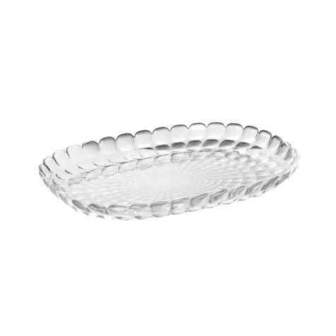 Guzzini Tiffany TRAY M priesvitná biela / Ozdobná tácka / akryl / 32x22,5 cm