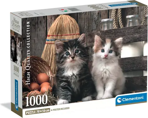 Clementoni Puzzle Roztomilé mačiatka / 1000 dielikov / od 18 rokov