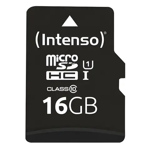 INTENSO microSDHC 16GB / Pamäťová karta / UHS-I (U1) / Class 10 / čítanie 90 MB/s / vr. SD adaptéra