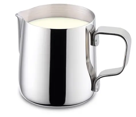 Weis Kanvička na mlieko 200 ml / Kanvička na mlieko / nerezová oceľ / nalievacia náustok / plochá rukoväť